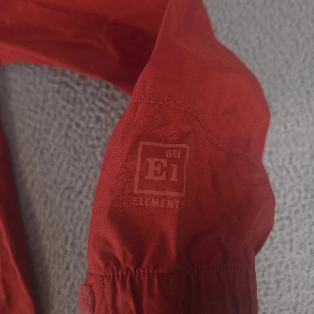 VINTAGE REI Jacket Boys L 14/16‎ Red Elements Rain Shell Taped Seams Hooded Y2K